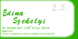 edina szekelyi business card